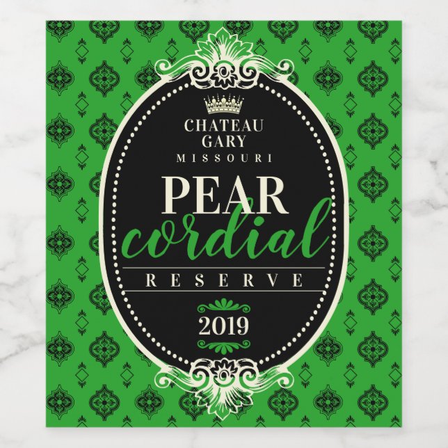 Hausgemachte Weinklemme verzierte Hochzeit persona Weinetikett (Einzelnes Label)