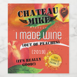 Hausgemachte Weinmatte malen Gold personalisiert Weinetikett