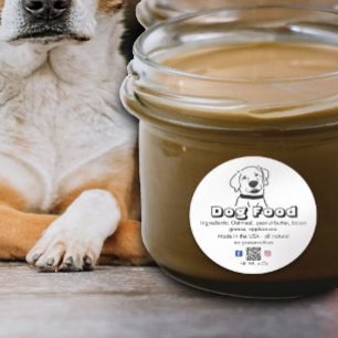 Hausgemachte Weißhunde-Leckereien Haustierfutter Runder Aufkleber