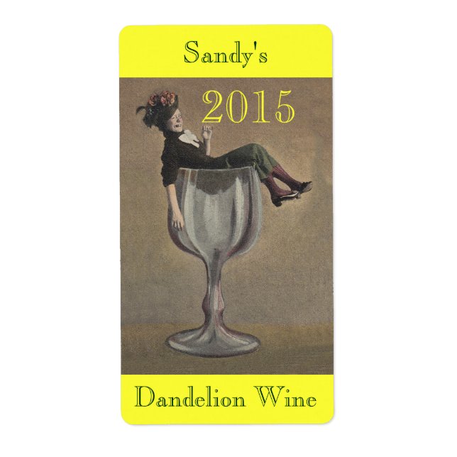 Hausgemachte Wine Antique Fun Lady Labels personal (Vorne)