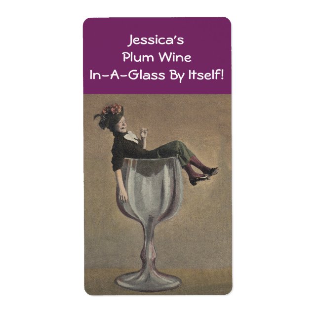 Hausgemachte Wine Antique Fun Lady Labels personal (Vorne)
