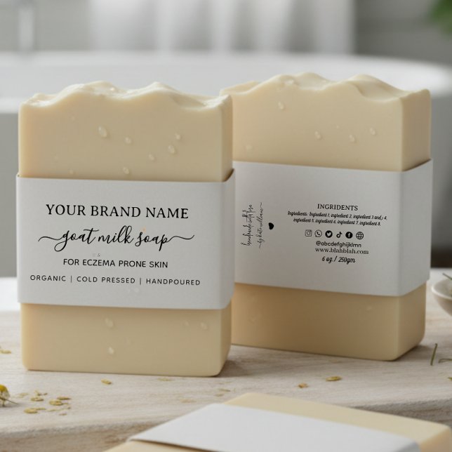 Hausgemachte Ziegenseife Bauchband-Seifenverpackun Einladungsbanderole (Von Creator hochgeladen)