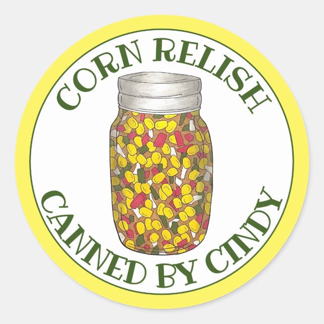 Hausgemachter Mais lockt Salsa-Zuhause ab Runder Aufkleber (Vorderseite)