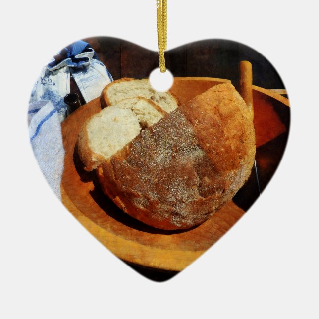 hausgemachtes Brot Keramik Ornament (Vorne)