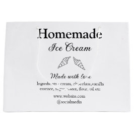 Hausgemachtes Eis und Zutaten aus Liebe Große Geschenktüte