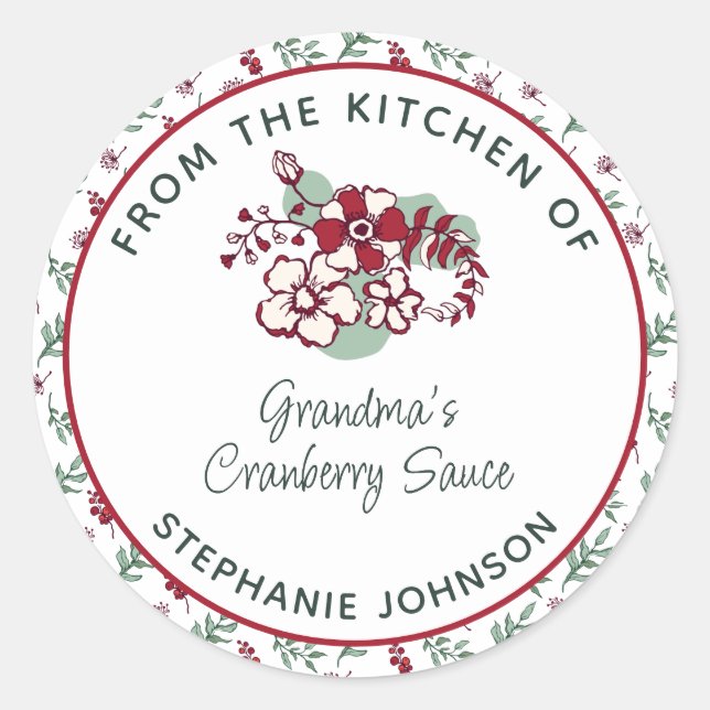 Hausgemachtes Geschenk aus der Küche Runder Aufkleber (Vorderseite)