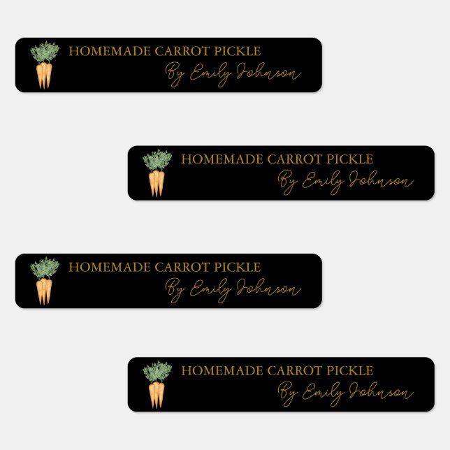 Hausgemachtes Karottenpickle Etiketten (Gruppe)