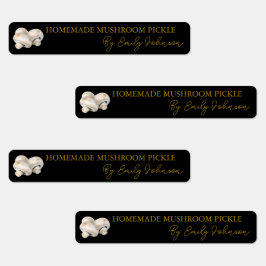 Hausgemachtes Pilzpfeifen-Siegel Etiketten