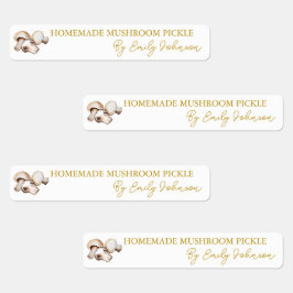 Hausgemachtes Pilzpfeifen-Siegel Etiketten