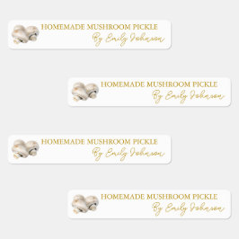 Hausgemachtes Pilzpfeifen-Siegel Etiketten