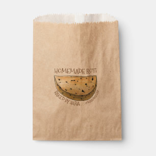 Hausgemachtes Roti Indian Chapati Brot, von Geschenktütchen