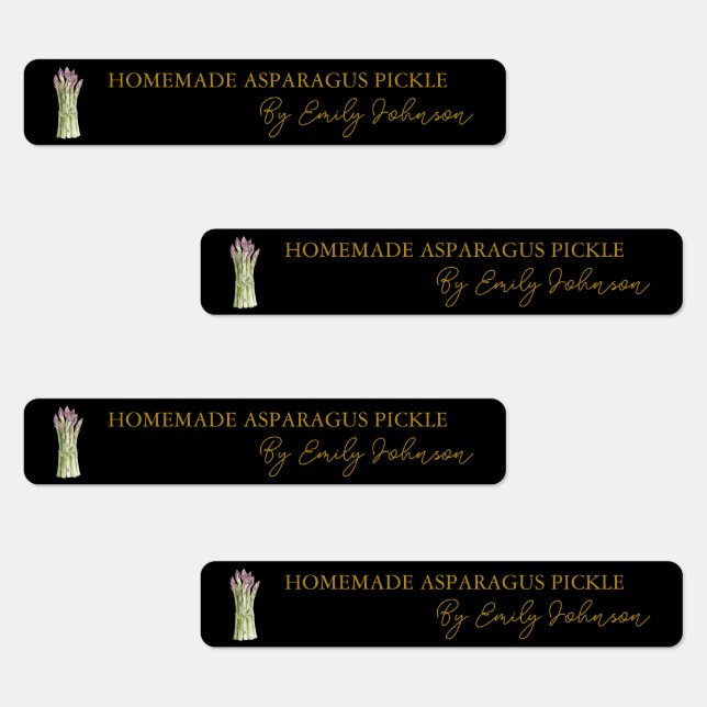 Hausgemachtes Spargel-Siegel Etiketten (Gruppe)