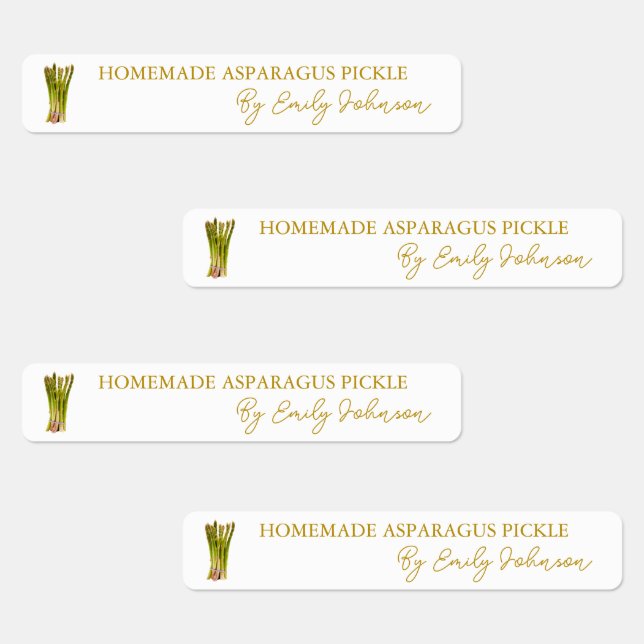 Hausgemachtes Spargel-Siegel Etiketten (Gruppe)