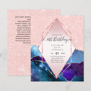 HAUSHALT 16. Geburtstag Glittery AGATE Sparkle Ein
