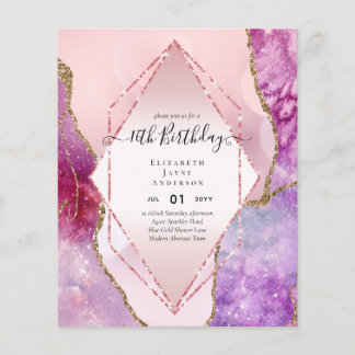 HAUSHALT 16. Geburtstag Glittery AGATE Sparkle Ein Flyer