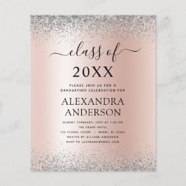 Haushalt 2023 Abschluss Rose Gold Rosa Silber Flyer