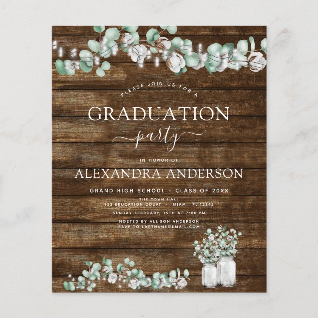 Haushalt 2023 Eukalyptus Graduation Party (Vorderseite)