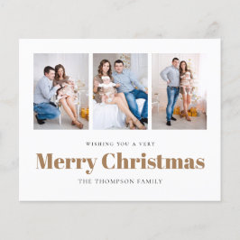 HAUSHALT 3 Fotos Familie Frohe Weihnachtskarte