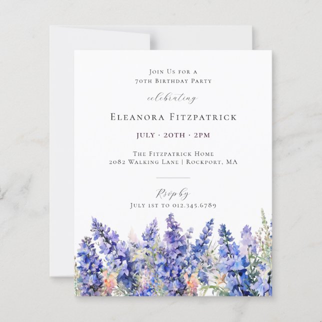 HAUSHALT 70. Geburtstag Juli Blume (Vorderseite)