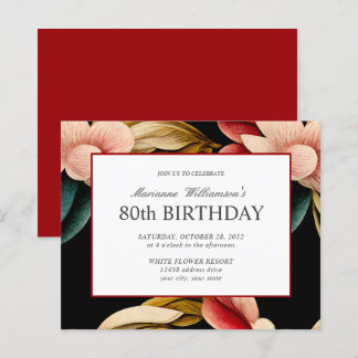 Haushalt 80. Geburtstag Weibliche VINTAGE BLUME