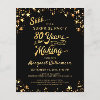 Haushalt 80 JAHRE IN DER MAKING Überraschung Gebur