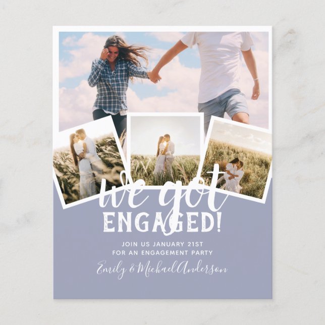 HAUSHALT Ankündigung der VERLOBUNG des modernen FO Flyer (Vorne)