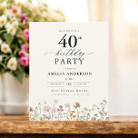 Haushalt Blumenkohl Wildblume 40. Geburtstag Einla<br><div class="desc">Feiern Sie stilvoll mit einer Blumenkalligraphie aus dem 40. Jahrhundert, perfekt für einen Meilenstein-Event. Mit lebendigen Blumenmotiven und eleganter Kalligraphie Set diese Einladung einen skurrilen und dennoch raffinierten Ton für Ihre Feier. Das üppige Gartenthema verbindet natürliche Schönheit mit anmutiger Typografie und schafft einen zeitlosen und einladenden Look. Ideal für Ansammlungen...</div>