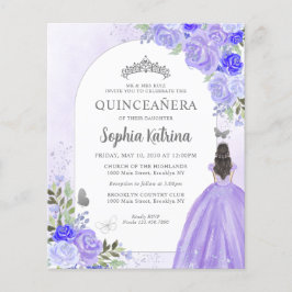 Haushalt BlumenLila Princess Foto Quinceañera