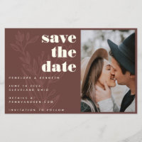 Haushalt Blumenwärme Rustikales Foto Save the Date