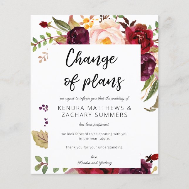 Haushalt Burgund Marasala WH Änderung der Pläne Flyer (Vorne)