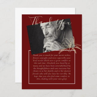 HAUSHALT Danke für das FOTO zur Beerdigung