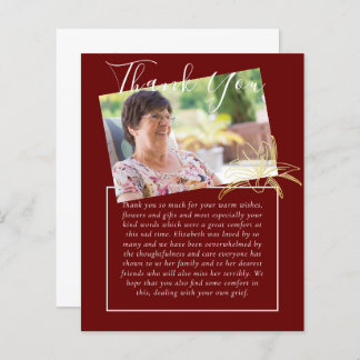 HAUSHALT Danke für das FOTO zur Beerdigung