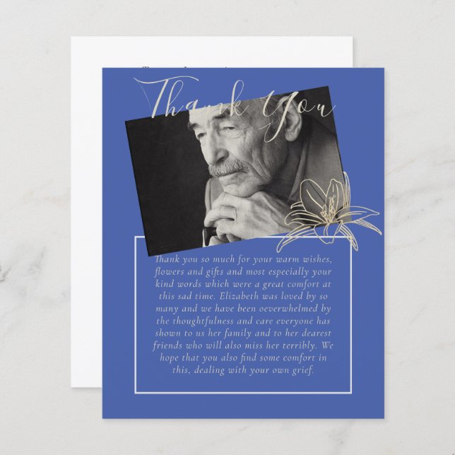 HAUSHALT Danke für das FOTO zur Beerdigung (Vorne/Hinten)