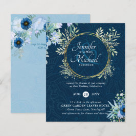 HAUSHALT Dusty Blue Gold Floral Wedite