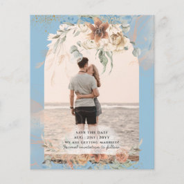 HAUSHALT Dusty Blue Pampas Grass Wedding Flyer