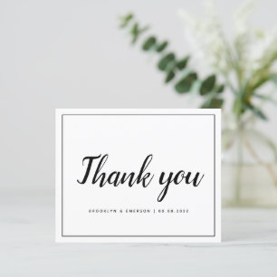 HAUSHALT Einfache Hochzeit Dankeschön Karte