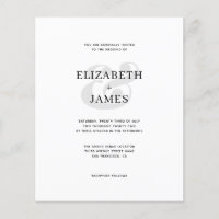 HAUSHALT Einfache moderne Minimalistische Hochzeit
