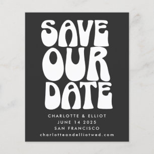 Haushalt Einzigartiger Groovy 70er Save the Date S