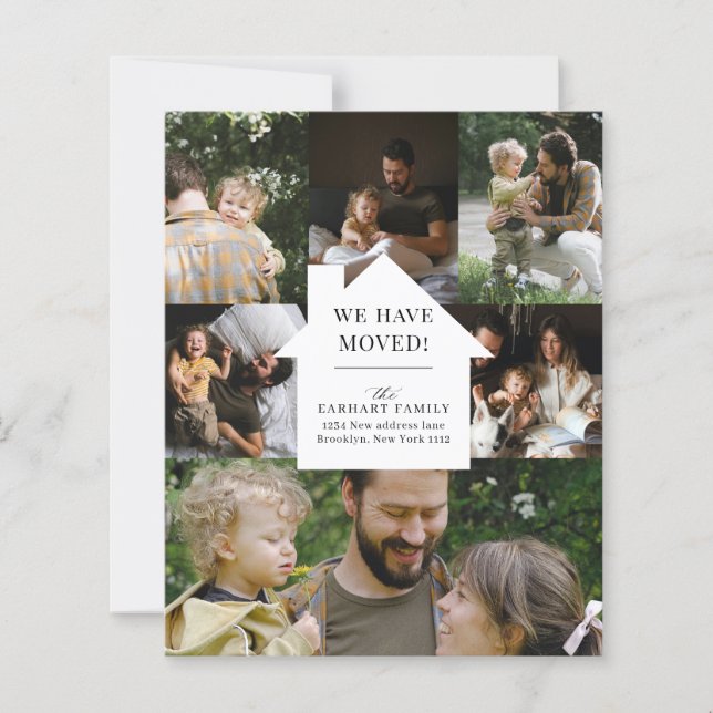 HAUSHALT Elegante Zuhause Foto Collage Moving (Vorderseite)