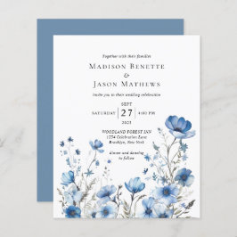 HAUSHALT Elegantes Bohemisches Dusty Blue Floral W