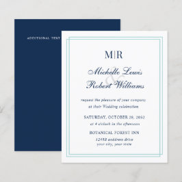 HAUSHALT Elegantes Monogramm mit doppelter Grenze 