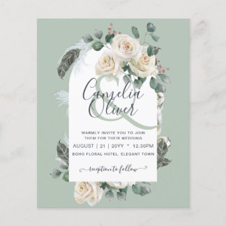 HAUSHALT Elegantes Rosenfest Hochzeit Einladung Flyer