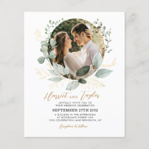HAUSHALT Eukalyptus Foto Hochzeit Gold und Grüne