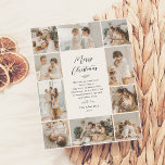 Haushalt | Evergreen Erinnerungen | 10 Foto Weihna<br><div class="desc">Eine elegante und zeitlose Weihnachtskarte. Dieses Design zeigt eine Collage von 10 handverlesenen Fotos, eine Kombination aus sechs Quadrat, zwei Landschaften, und zwei Portrait-Fotos, die um den Kartenrand angeordnet sind. In der Mitte der Karte ist "Frohe Weihnachten" in schicker Schrift-Kalligrafie geschrieben. Unten ist Platz für eine individuelle Urlaubsnachricht. Es gibt...</div>