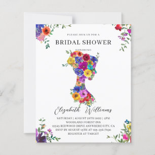 HAUSHALT Fett florale Frau Silhoutte Brautparty