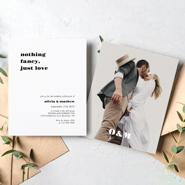 HAUSHALT Fett Monogramm Lässiges Foto Hochzeit (Von Creator hochgeladen)