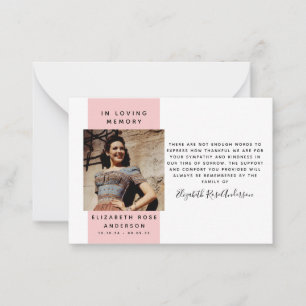 HAUSHALT Foto Beileid Beerdigung Danke Mitteilungskarte