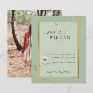 HAUSHALT FOTO Hochzeit Einladung QR CODE UAwg Gree