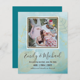 HAUSHALT FOTO Hochzeit SPAREN DIE DATEN Boho Abstr