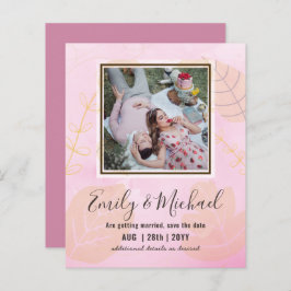 HAUSHALT FOTO Hochzeit SPAREN DIE DATEN Boho Abstr